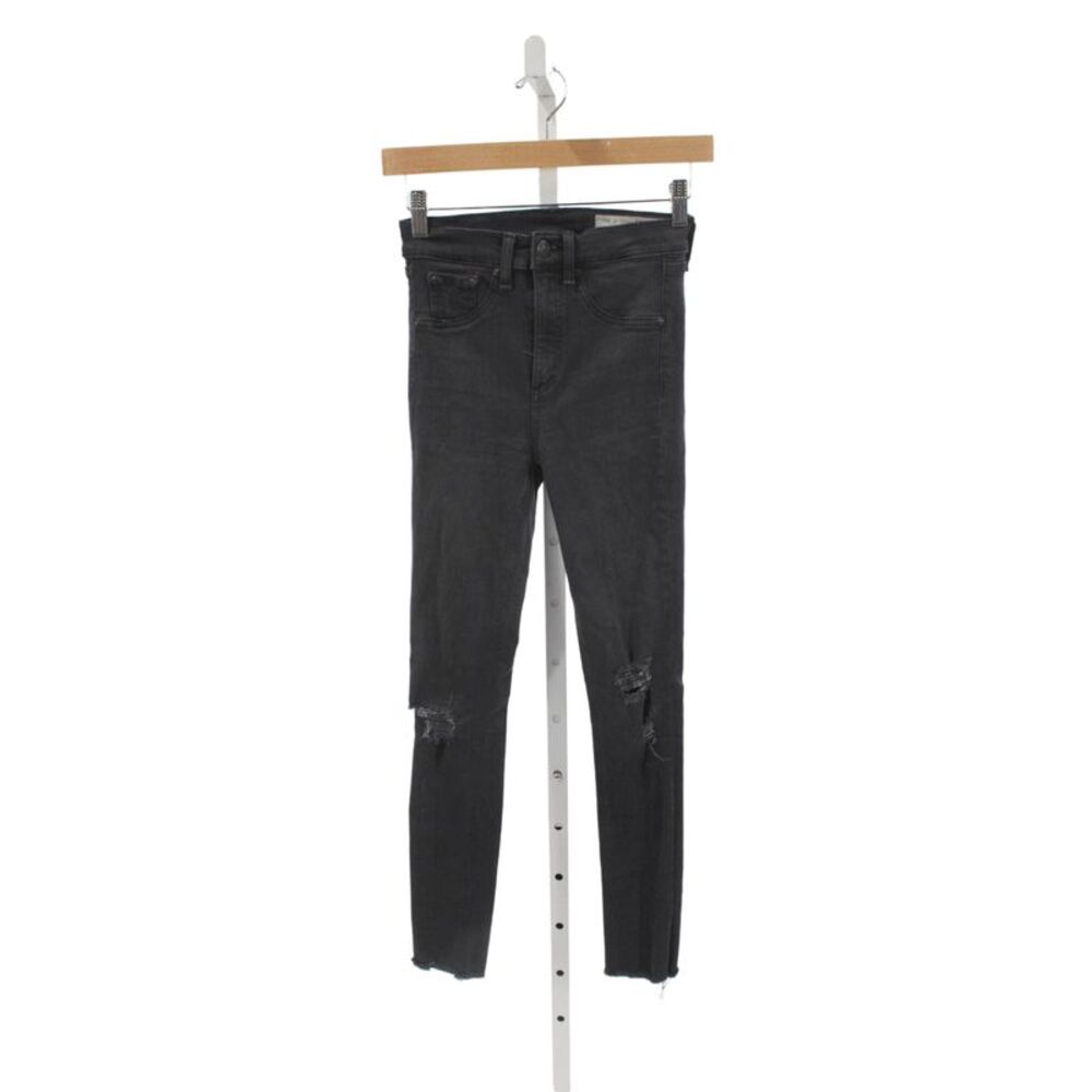 Rag & Bone Women Black Skinny Jeans Modal Button Fly Mid Rise Size 25